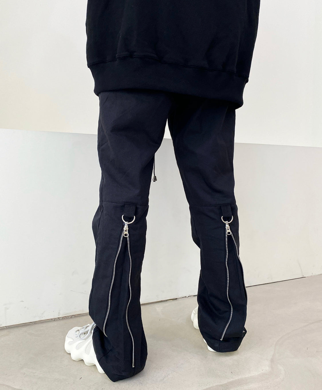 TWO ZIPPER LONG PANTS (BLACK) – Inssadeo