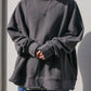 OVERSIZE REVERSE SWEATSHIRTS (BLACK/CHARCOAL)