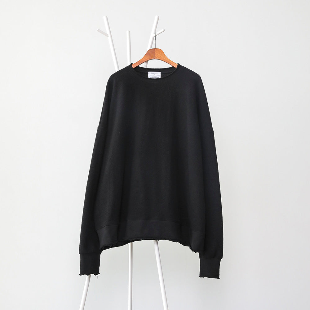 OVERSIZE REVERSE SWEATSHIRTS (BLACK/CHARCOAL)