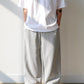 WIDE COTTON PANTS (BLACK/GREY)