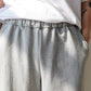 WIDE COTTON PANTS (BLACK/GREY)