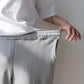 WIDE COTTON PANTS (BLACK/GREY)