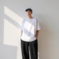 WIDE COTTON PANTS (BLACK/GREY)