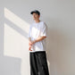 WIDE COTTON PANTS (BLACK/GREY)