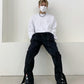 CUT LINE PANTS (BLACK COLOR)