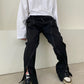 CUT LINE PANTS (BLACK COLOR)