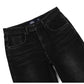 REGULAR CROP DENIM JEANS (BLACK)