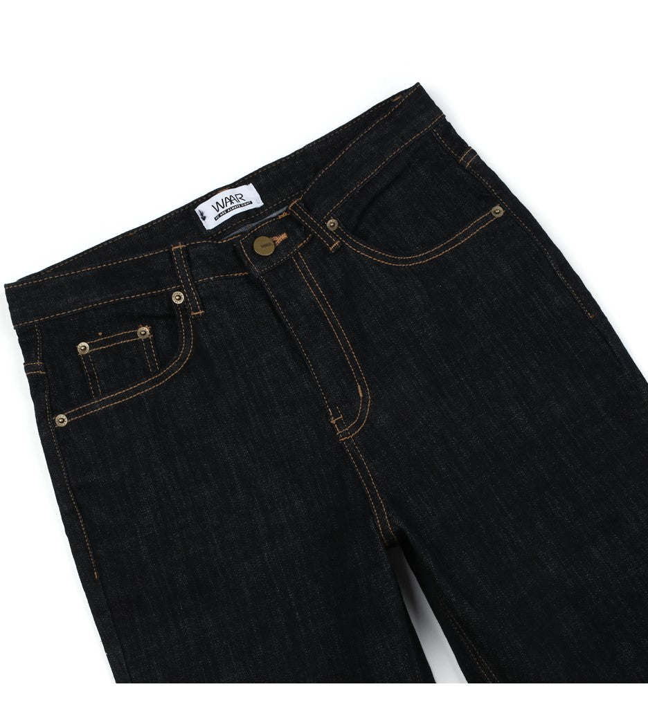 SLIM STRAIGHT DENIM JEANS (INDIGO)