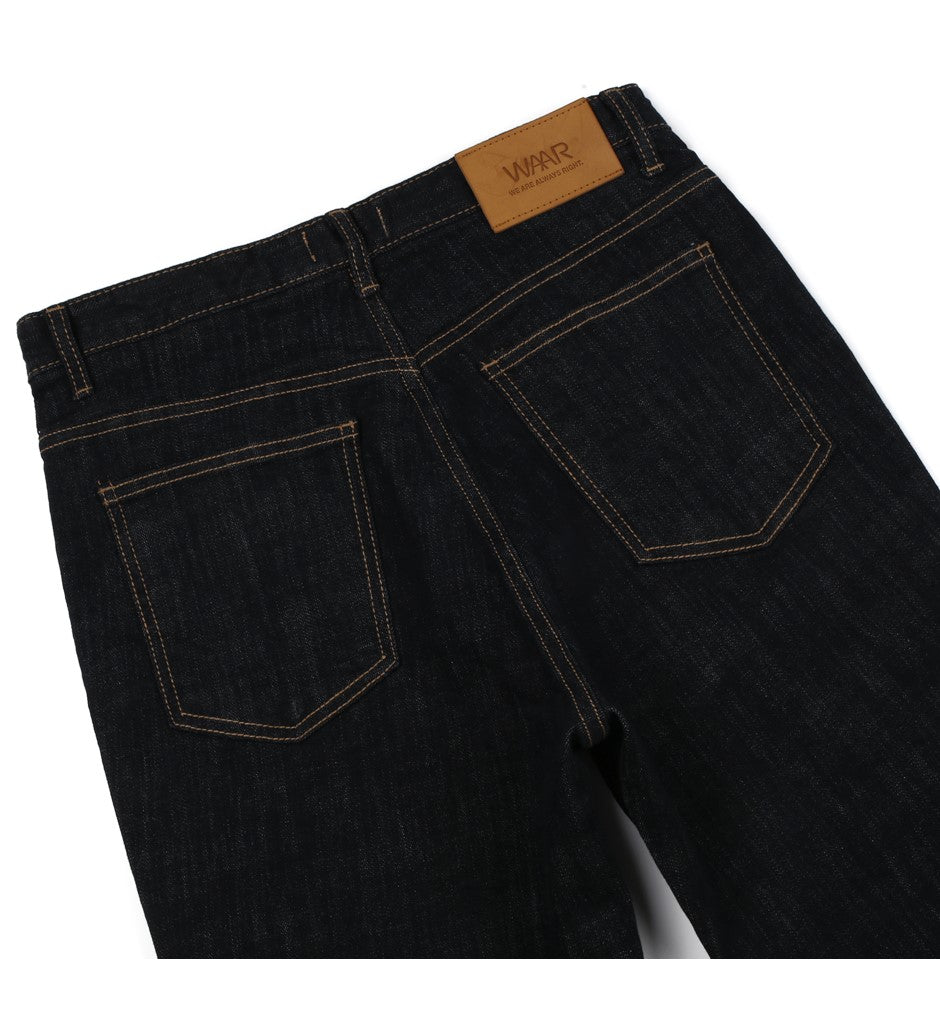 SLIM STRAIGHT DENIM JEANS (INDIGO)