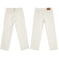 STRAIGHT CROP DENIM JEANS (IVORY)