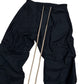 PLEATED ZIPPED PANTS (BLACK)