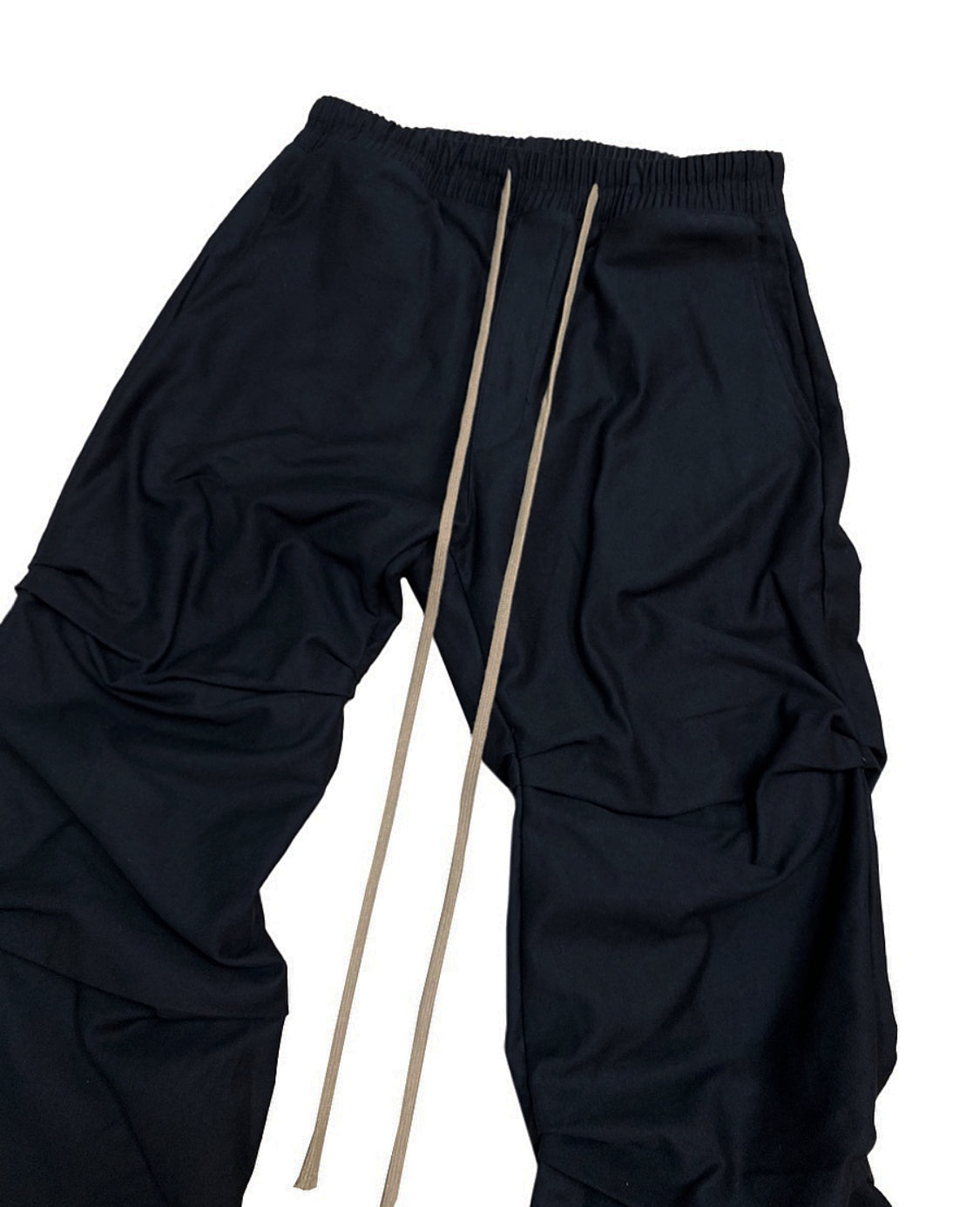 PLEATED ZIPPED PANTS (BLACK)