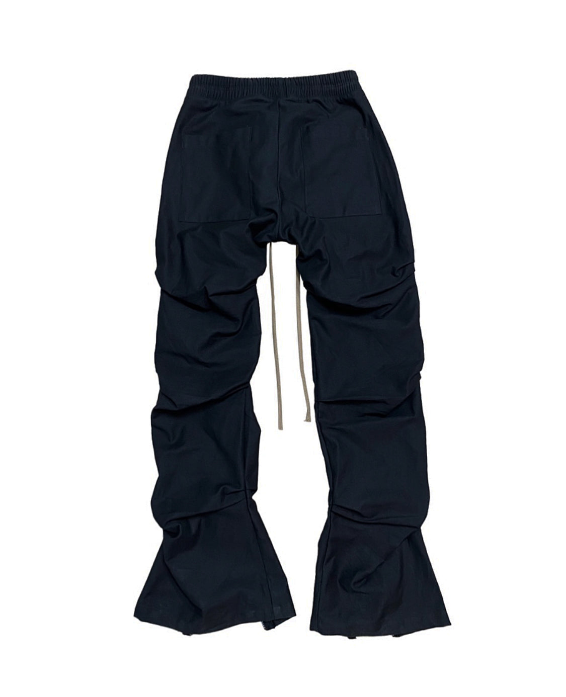 PLEATED ZIPPED PANTS (BLACK)