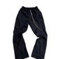 TWO ZIPPER LONG PANTS (BLACK)