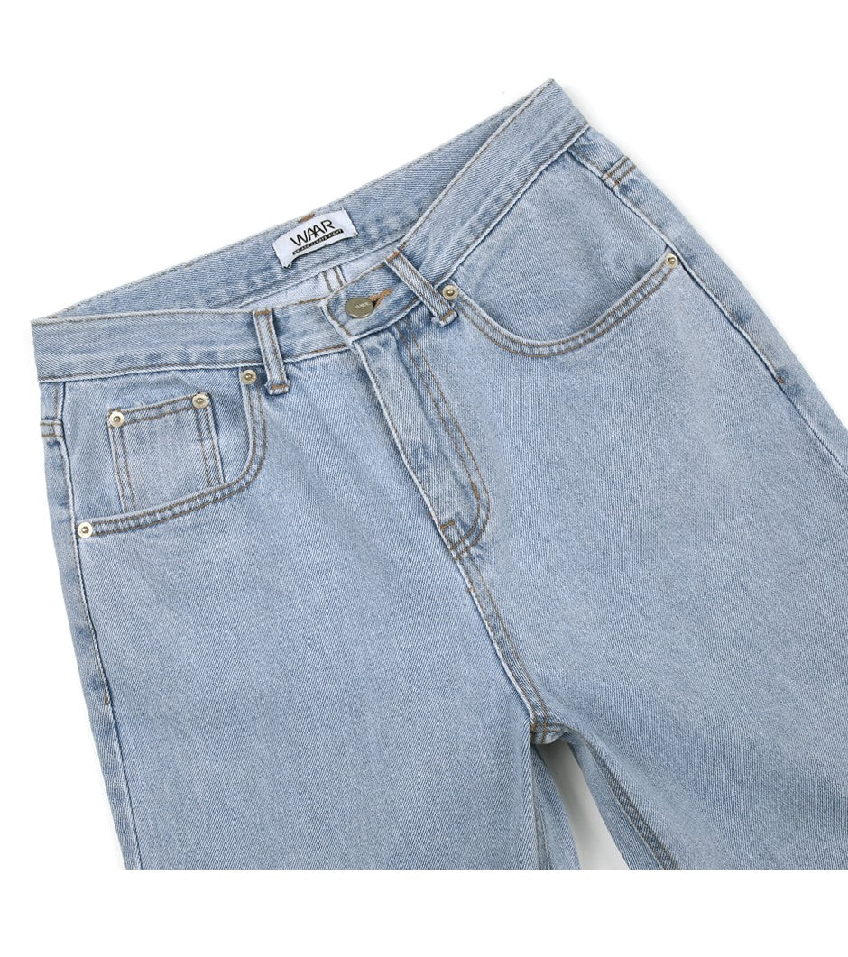 WIDE DENIM JEANS (LIGHT BLUE)