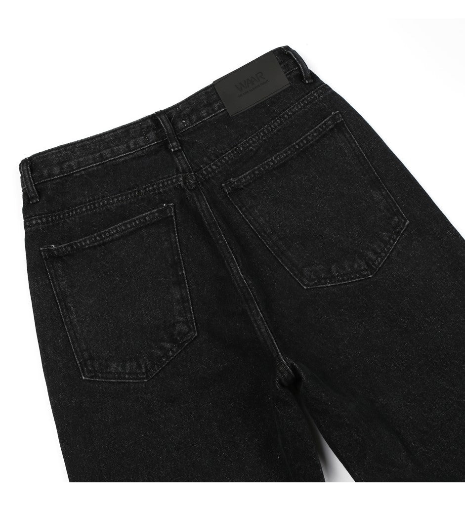 WIDE DENIM JEANS (BLACK COLOR)