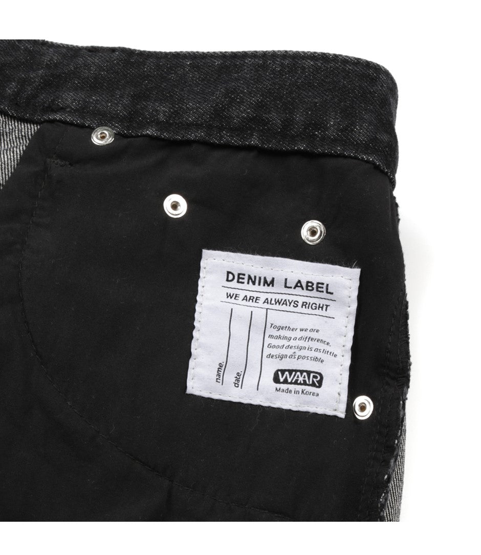 WIDE DENIM JEANS (BLACK COLOR)