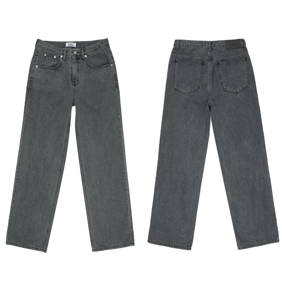 WIDE DENIM JEANS (GREY COLOR)